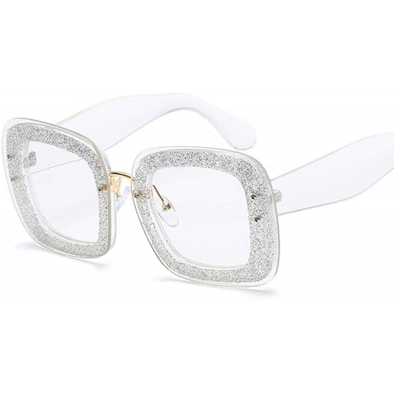 Square Fashion Oversized Square Women Sunglasses Brand Design Female Sun Glasses 1 - 5 - CD18XNGWGLC $7.69