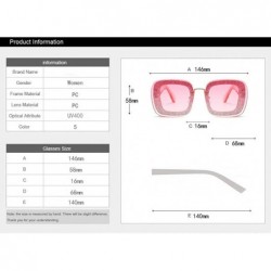 Square Fashion Oversized Square Women Sunglasses Brand Design Female Sun Glasses 1 - 5 - CD18XNGWGLC $7.69