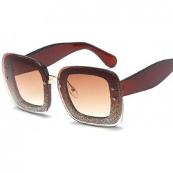 Square Fashion Oversized Square Women Sunglasses Brand Design Female Sun Glasses 1 - 5 - CD18XNGWGLC $7.69