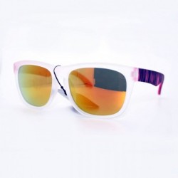 Square Soft Matte Finish Square Frame Unisex Sunglasses Multi Mirror Lens - Blue - CI11W8F1GCX $8.65
