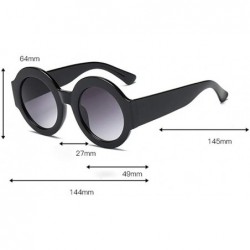Sport Womens Big Frame Round Shape Rapper Sunglasses Vintage Retro Eyewear Unisex Fashion Sunglasses - H - CF18STUXH6G $11.35