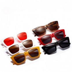Aviator Fashion Luxury Cat Eye Sunglasses Women Brand Designer Yellow AS PICTURE - White Red - C918XE0582M $6.82