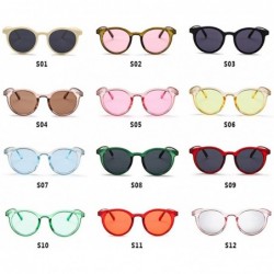 Square MOD-Style Cat Eye Round Frame Sunglasses A Variety of Color Design - S05 - CM189SZA2S7 $13.08