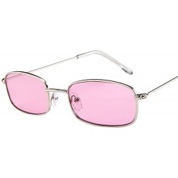 Square Vintage Glasses Women Man Square Shades Small Rectangular Frame Sunglasses Fashion Polarized Sunglasses - CD199HQE6KE ...
