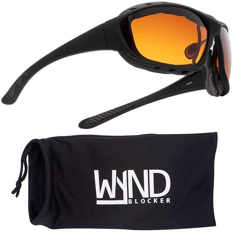 Wrap Large Airdam Sunglasses Motorcycle- Sports- Driving- Cycling Wrap - Black - Blue Blocking - CW196MU7S8T $24.84