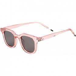 Oversized Vintage Sunglasses Womens Mens Plastic Frame UV400 with Sunglasses Case U573 - Pink - CP18I6603DZ $18.17