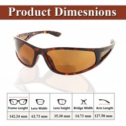 Round Wrap Polarized Sunglasses Invisible Line Bifocal Sunglass Readers - Tortoise - CD18C57SCKI $39.59