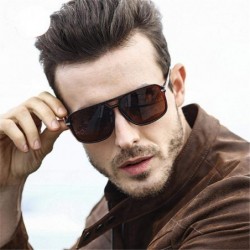 Oversized Sunglasses Men Polarized Oversized Mirror Driving Sun Glasses Man Brand Black - Silver - CB18XDWX26Q $8.77