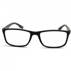 Rectangular Soft Matte Black w/ 2 Tone Reading Glasses Spring Hinge 0.74 Oz - Z1 Matte Black Matte Blue - CL18SYQ53ZZ $17.40