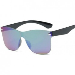 Aviator 2019 New Transparent Sunglasses Women Vintage Colorful Retro Fashion Rimless C1 - C5 - CP18YLY7S9I $16.14