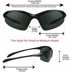 Semi-rimless proSPORT BIFOCAL Reader Sunglasses Womens Small Unisex Golf Tennis Cycilng Runnnig Microfiber Cleaning Case - C7...