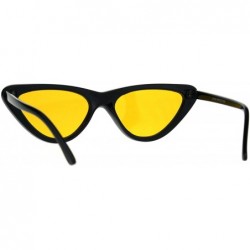 Cat Eye Pop Color Retro Vintage Style Cat Eye Womens Plastic Sunglasses - Orange - CL189LMASA4 $9.13