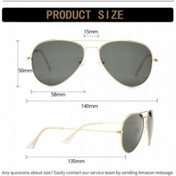 Aviator Classic Polarized Aviator Sunglasses for Men Women Metal Frame Mirrored UV400 Lens - 58mm - Gold/Black - CM18NW60GAE ...