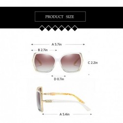 Square Women Sparkling Crystal Polarized Sunglasses UV400 - White - CK18GLNQX9X $13.29