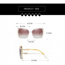 Square Women Sparkling Crystal Polarized Sunglasses UV400 - White - CK18GLNQX9X $13.29