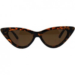 Square Womens Trendy Minimal Squared Cat Eye Mod Plastic Goth Sunglasses - Tortoise Brown - CI18E4IK0O9 $12.13