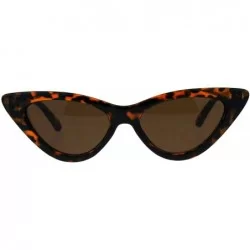 Square Womens Trendy Minimal Squared Cat Eye Mod Plastic Goth Sunglasses - Tortoise Brown - CI18E4IK0O9 $19.46