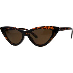 Square Womens Trendy Minimal Squared Cat Eye Mod Plastic Goth Sunglasses - Tortoise Brown - CI18E4IK0O9 $12.13