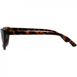 Square Womens Trendy Minimal Squared Cat Eye Mod Plastic Goth Sunglasses - Tortoise Brown - CI18E4IK0O9 $12.13