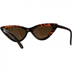 Square Womens Trendy Minimal Squared Cat Eye Mod Plastic Goth Sunglasses - Tortoise Brown - CI18E4IK0O9 $12.13