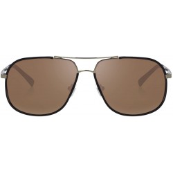 Round Bellezza Retro Round Aviator Sunglasses - Black - CE12I173D7R $55.27