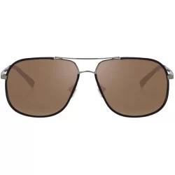 Round Bellezza Retro Round Aviator Sunglasses - Black - CE12I173D7R $55.27