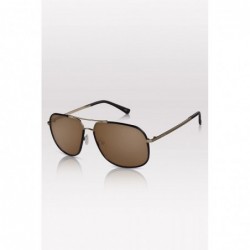 Round Bellezza Retro Round Aviator Sunglasses - Black - CE12I173D7R $55.27