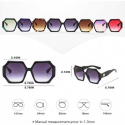 Rectangular Oversized Photochromic Sunglasses-Gradient Polarized Shade Glasses Women - D - C2190OE55X0 $26.76
