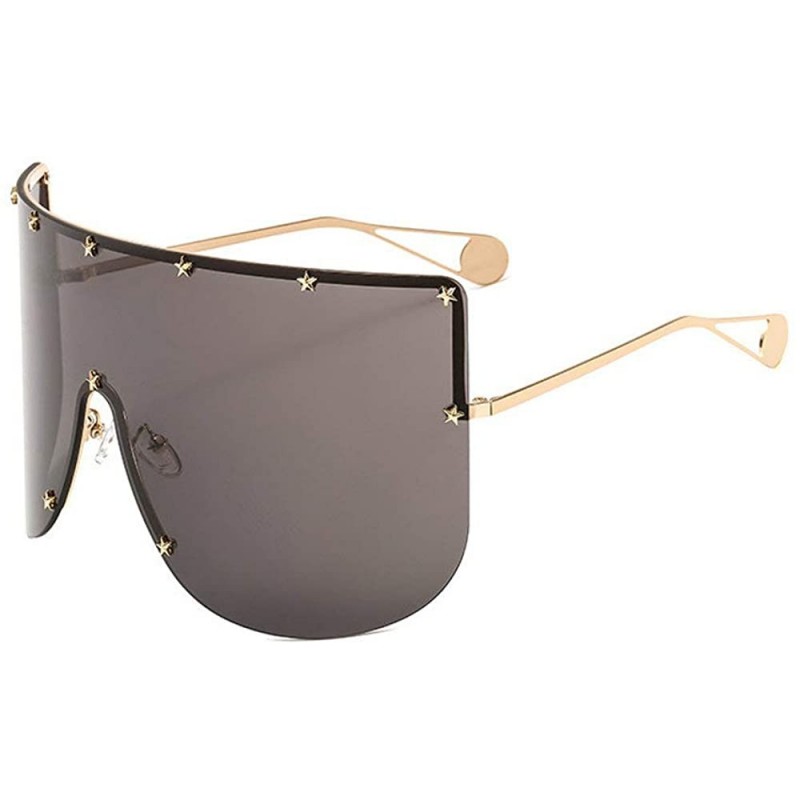 Oversized Vintage Sunglasses Oversized Windproof Glasses - Black - C518NEC75RH $16.34