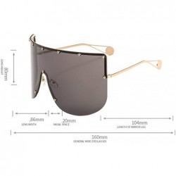 Oversized Vintage Sunglasses Oversized Windproof Glasses - Black - C518NEC75RH $16.34