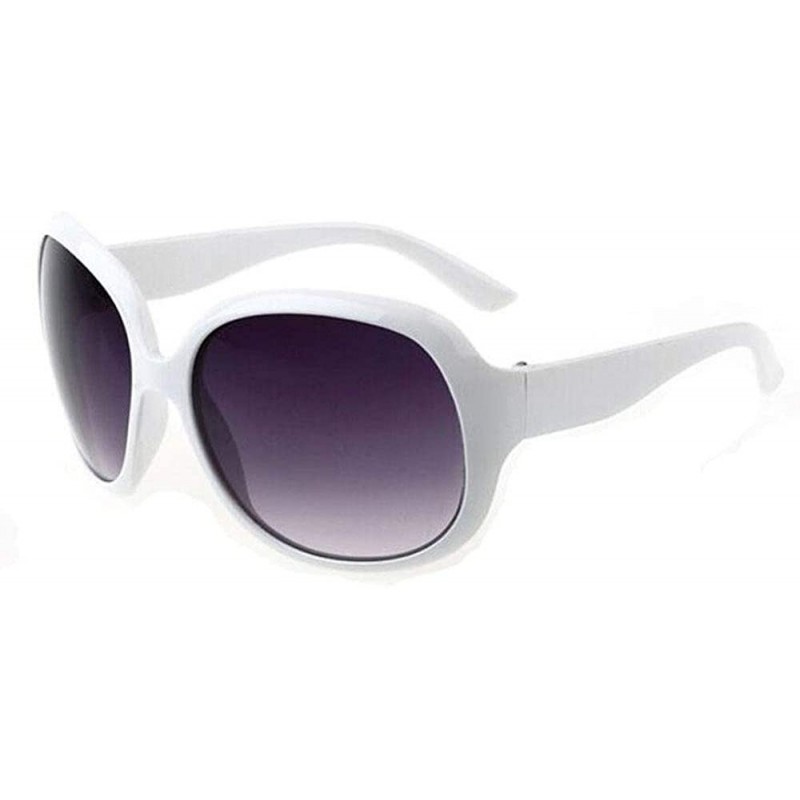 Oversized Vintage Oversized Sunglasses Women Men Big Frame Driving Sun glasses - White - CH1982XMA7S $9.06