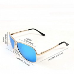 Aviator Aviator Polarized Sports Sunglasses Driving Glasses for Men Women Anti-glare UV Protection- Large - Blue - C518W2X670...