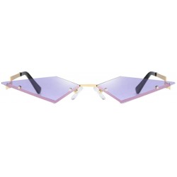 Rimless Rimless Sunglasses Creative Eyeglasses Party Glasses Funny Photo Eyewear for Man Woman - Purple - C4196U42TOU $20.06