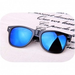 Goggle 2020 Brand New Vintage Sunglasses Women Girls Retro Black Frame Men Sun Glasses Female Oculos De Sol - Blue - CJ197Y6R...