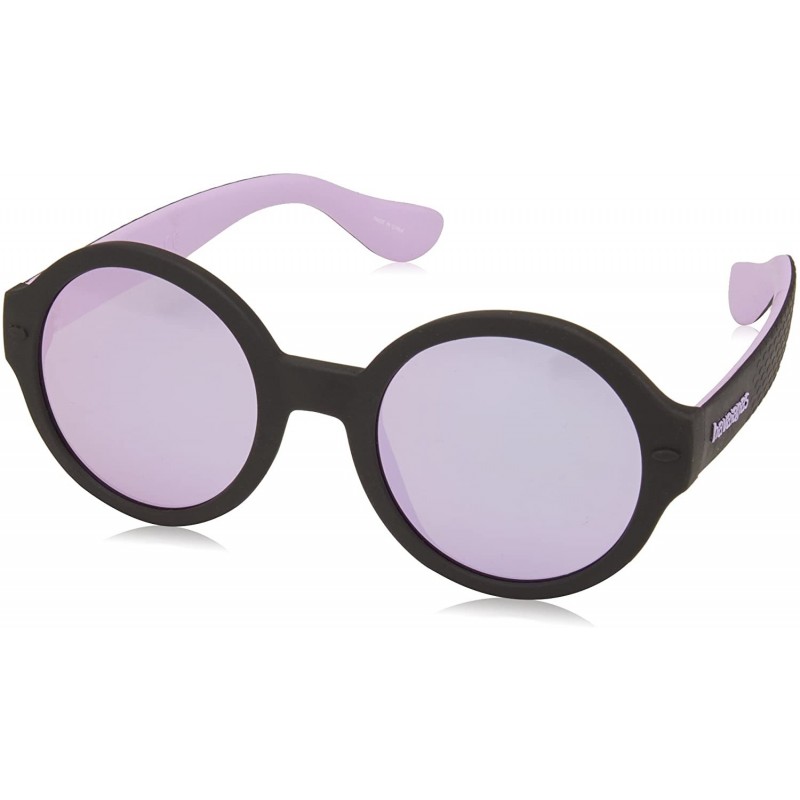 Oval Floripa/M Black Violet/Gray Violet Mirror Women's Sunglasses - 51mm - C118CSSL3EH $57.79