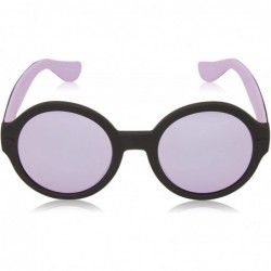Oval Floripa/M Black Violet/Gray Violet Mirror Women's Sunglasses - 51mm - C118CSSL3EH $57.79