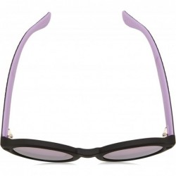 Oval Floripa/M Black Violet/Gray Violet Mirror Women's Sunglasses - 51mm - C118CSSL3EH $57.79