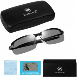 Sport Photochromic Polarized Sunglasses Men Women for Day and Night Driving Glasses - 3043-black - CO18YW927Y3 $21.21