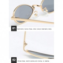 Oval Sunglasses Personality Streetwear SliveYellow - Slivegrey - CM194DXQL2Q $24.98