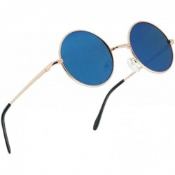 Wrap Original Glasses Novelty Cosplay - Gold Frame - Blue Mirror - CA197CD8EZQ $12.79