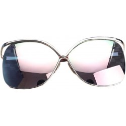 Wayfarer Outstanding Designed Frame Big Face Sunglasses For Women Young Fashion Stylish - Gold/Pink - C412FJ31E77 $18.89