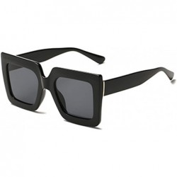 Sport Men and women Sunglasses Two-tone Big box sunglasses Retro glasses - Black - CP18LIU7AA9 $19.22