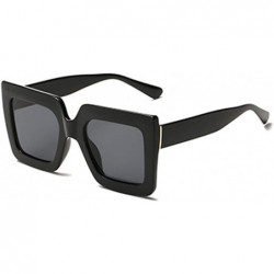 Sport Men and women Sunglasses Two-tone Big box sunglasses Retro glasses - Black - CP18LIU7AA9 $8.20