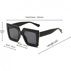 Sport Men and women Sunglasses Two-tone Big box sunglasses Retro glasses - Black - CP18LIU7AA9 $8.20