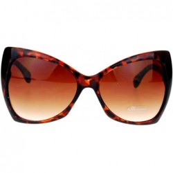 Butterfly Celebrity Fashion Sunglasses Womens Oversized Bow Ribbon Butterfly Frame - Tortoise - CC188I9DSDU $9.06