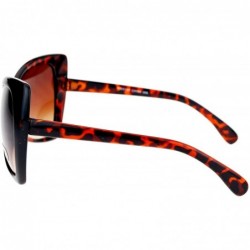 Butterfly Celebrity Fashion Sunglasses Womens Oversized Bow Ribbon Butterfly Frame - Tortoise - CC188I9DSDU $9.06