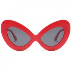 Butterfly Oversized High Piont Sunglasses Womens Butterfly Sexy cat Party UV400 - Red - CA18C2R0NGA $15.15