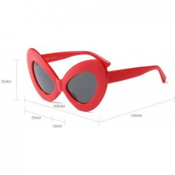 Butterfly Oversized High Piont Sunglasses Womens Butterfly Sexy cat Party UV400 - Red - CA18C2R0NGA $15.15