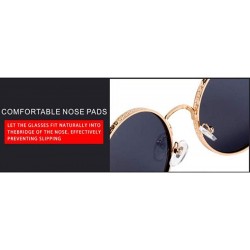 Aviator 2019 new sunglasses - ladies fashion sunglasses round frame PC lens sunglasses - E - CP18S9X7OYR $37.45