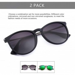 Square Vintage Round Sunglasses for Women Classic Retro Designer Style - CD18XHNDMY2 $22.65